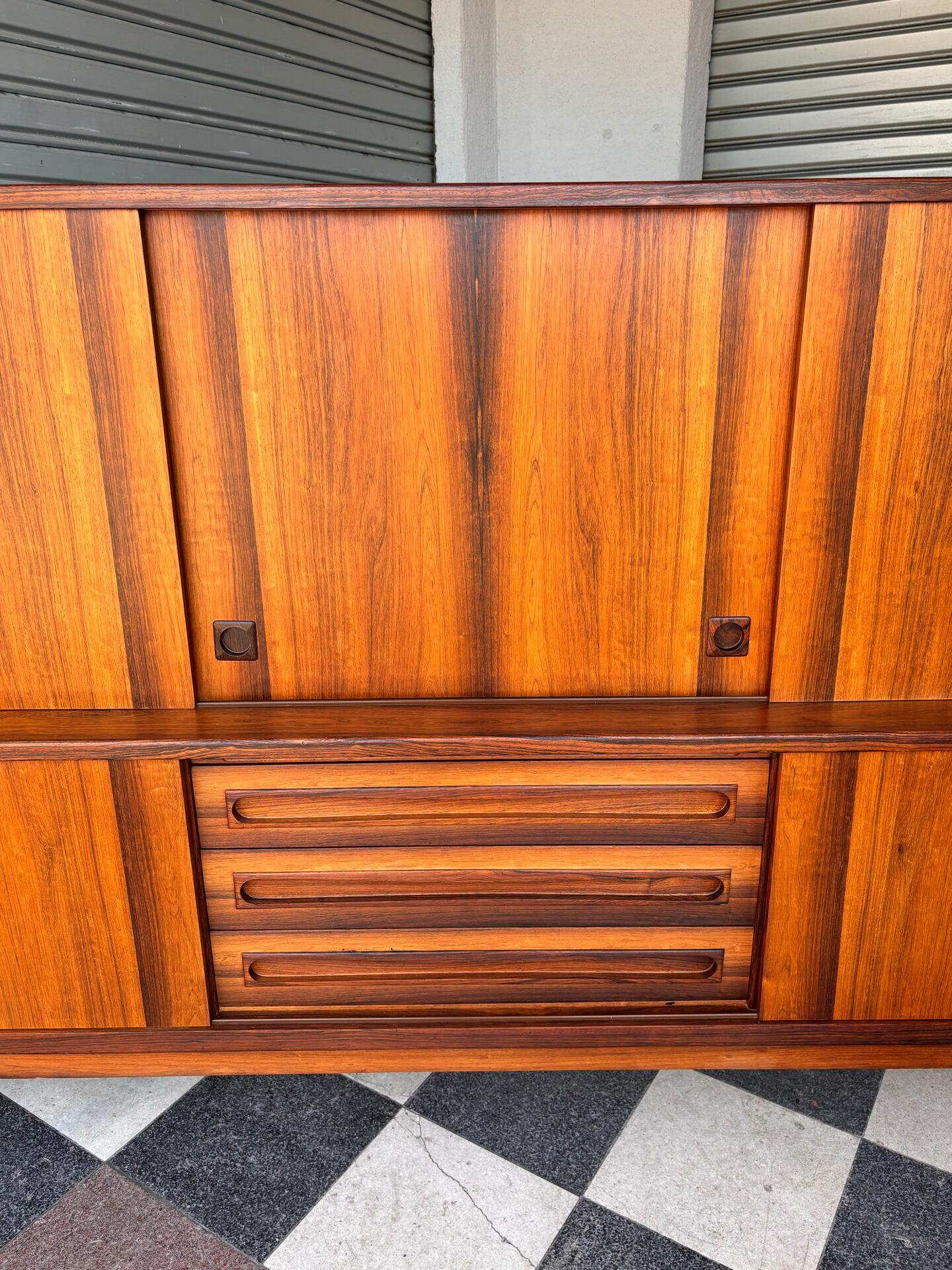 Buffet enfilade haute en palissandre