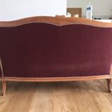 Set of 2 armchairs and 1 bench Louis XV-style