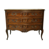 Louis XV style chest of drawers in solid oak, 20th century
