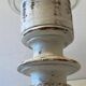 Paire de Gros Bougeoirs Flambeaux Chandeliers Bois Tourné Sculpté Blanchi