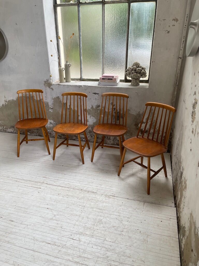 4 Scandinavian chairs Sweden Stolfabrik