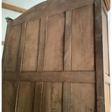 Imposant buffet, vitrine deux corps en noyer