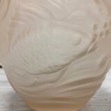 Vase en verre vintage aux poissons
