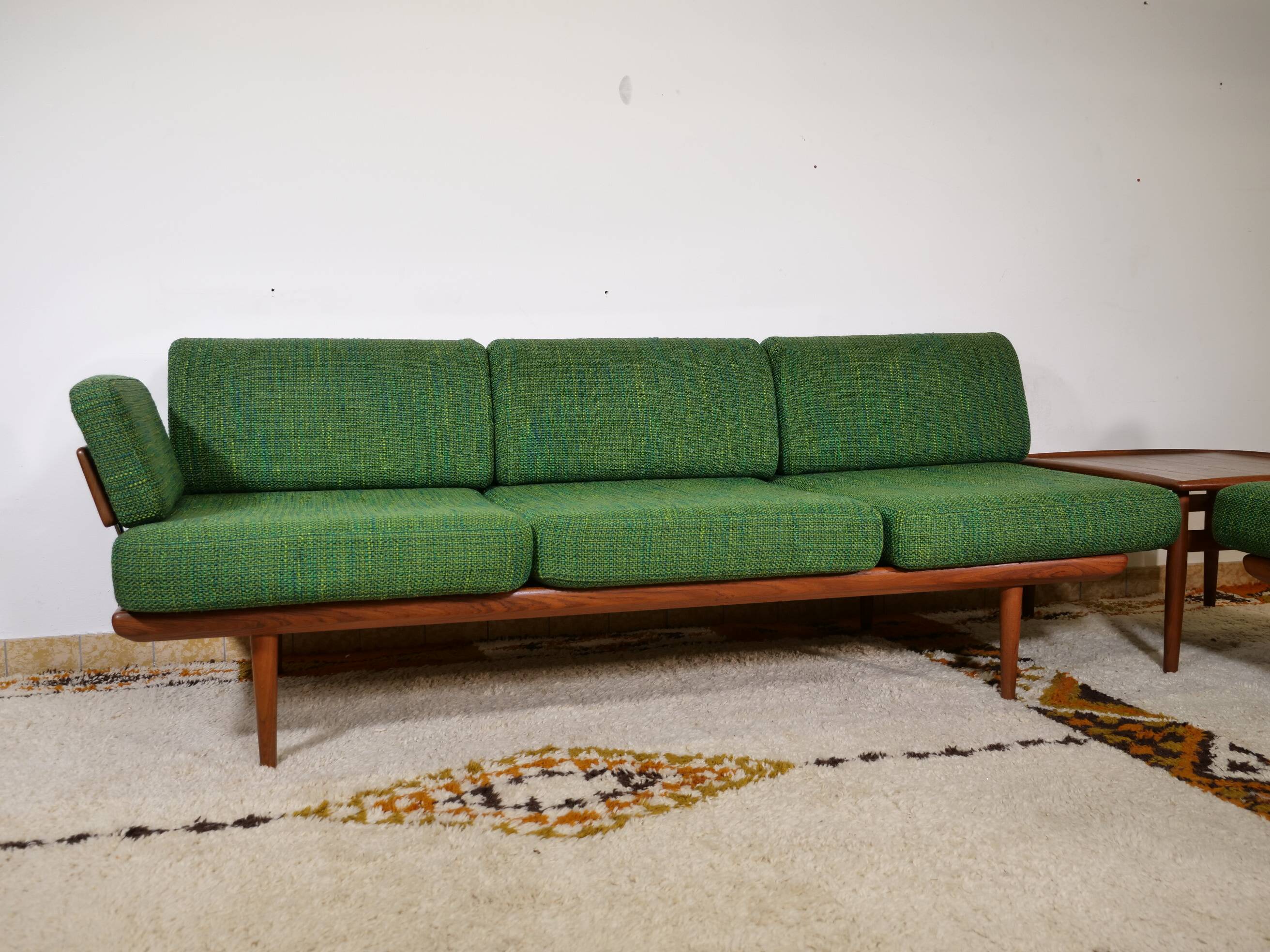 Sofa Set in Teak by Peter Hvidt & Orla Mølgaard Nielsen, Set of 3, 1960s