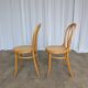Set of 2 Thonet Style Bentwood Chairs with Cane Seat / Mid-Century Dining F