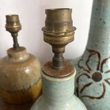 matching signed ceramic lamp bases