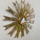 Mirror sun in gilded wood XXL facet mirror design year 60