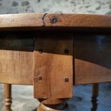 Antique folding demi-lune table, dining table, console.