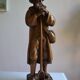 Large wooden sculpture of a man with his grain shovel 52 cm