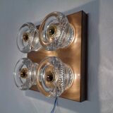 Copper and glass sconce from Cosack, Germany, 1960s.