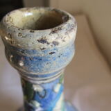 Vase antique en grès déco fleurs