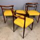 Newly upholstered Mid Century Vintage rosewood chairs