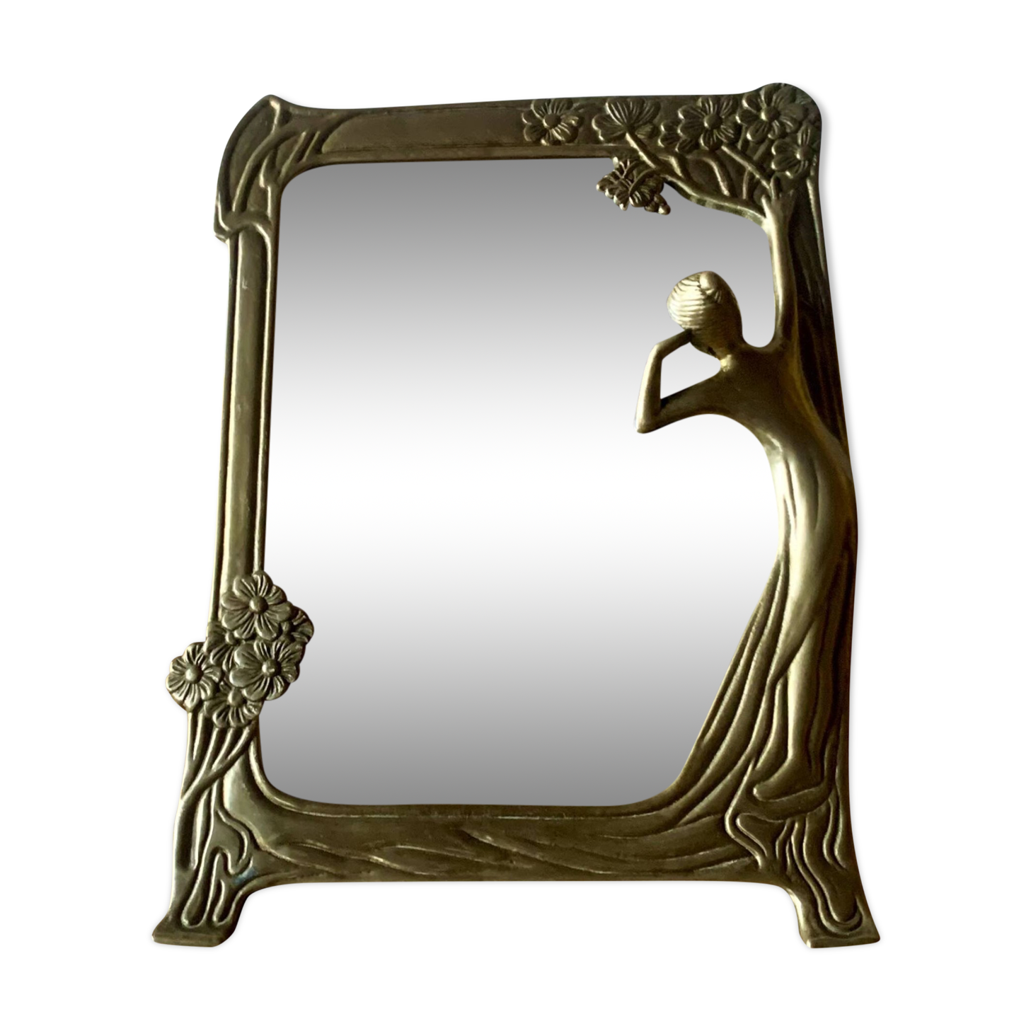 Small brass mirror - Art Deco style