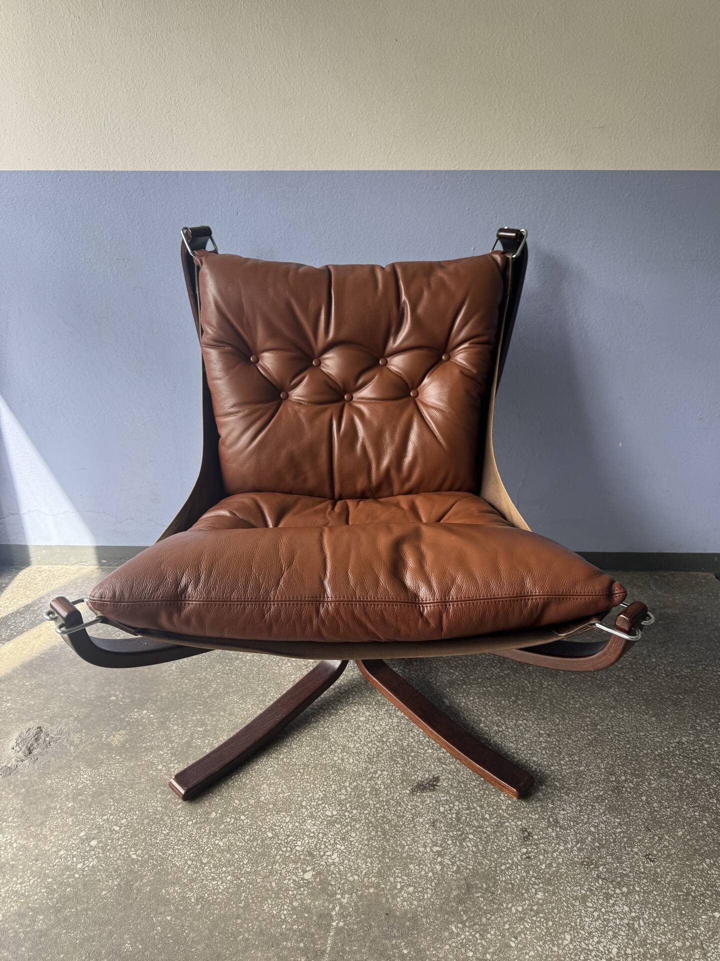 Vintage Scandinavian Falcon lounge chair by Sigurd Ressel, 1970.
