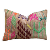 Handmade Moroccan Kilim cushion cover: Bohemian decorative cushion