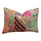 Handmade Moroccan Kilim cushion cover: Bohemian decorative cushion