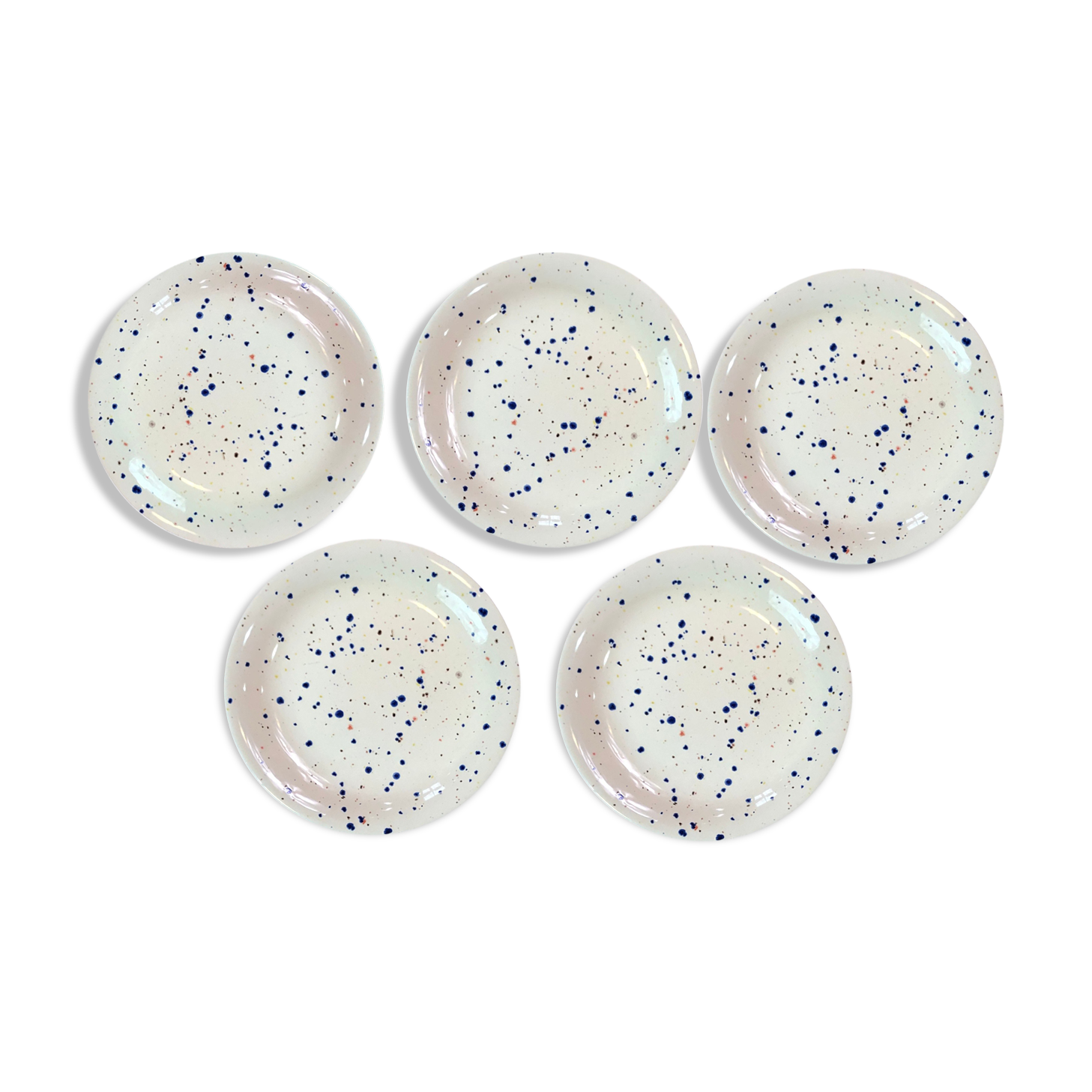 5 plates in English earthenware John Tams