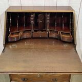 1930s English curved mahogany back desk