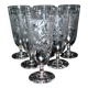 Lot 6 verres à bière verrerie portieux bocks bistrot gravé acide 1920-1930