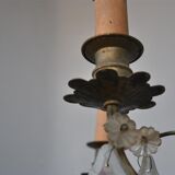 Lustre à pampille de style Louis XV bronze doré 6 feux