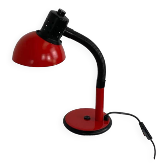 Lampe de bureau rouge aluminor année 70