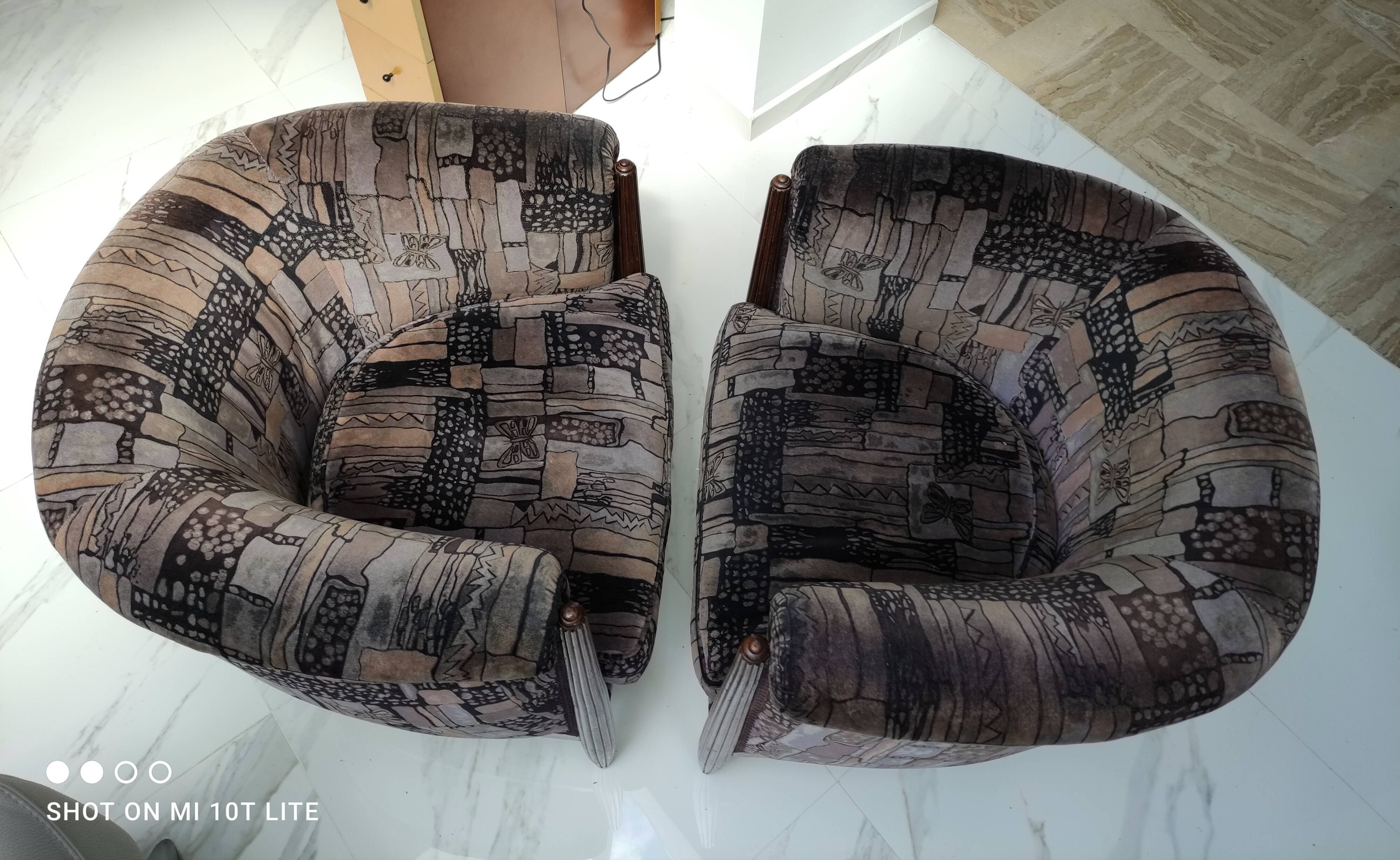 Pair of Art Deco armchairs