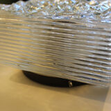 Vintage glass ceiling or wall lamp, Italy, 70s