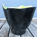 Two-tone folded ceramic vase, 1950/60