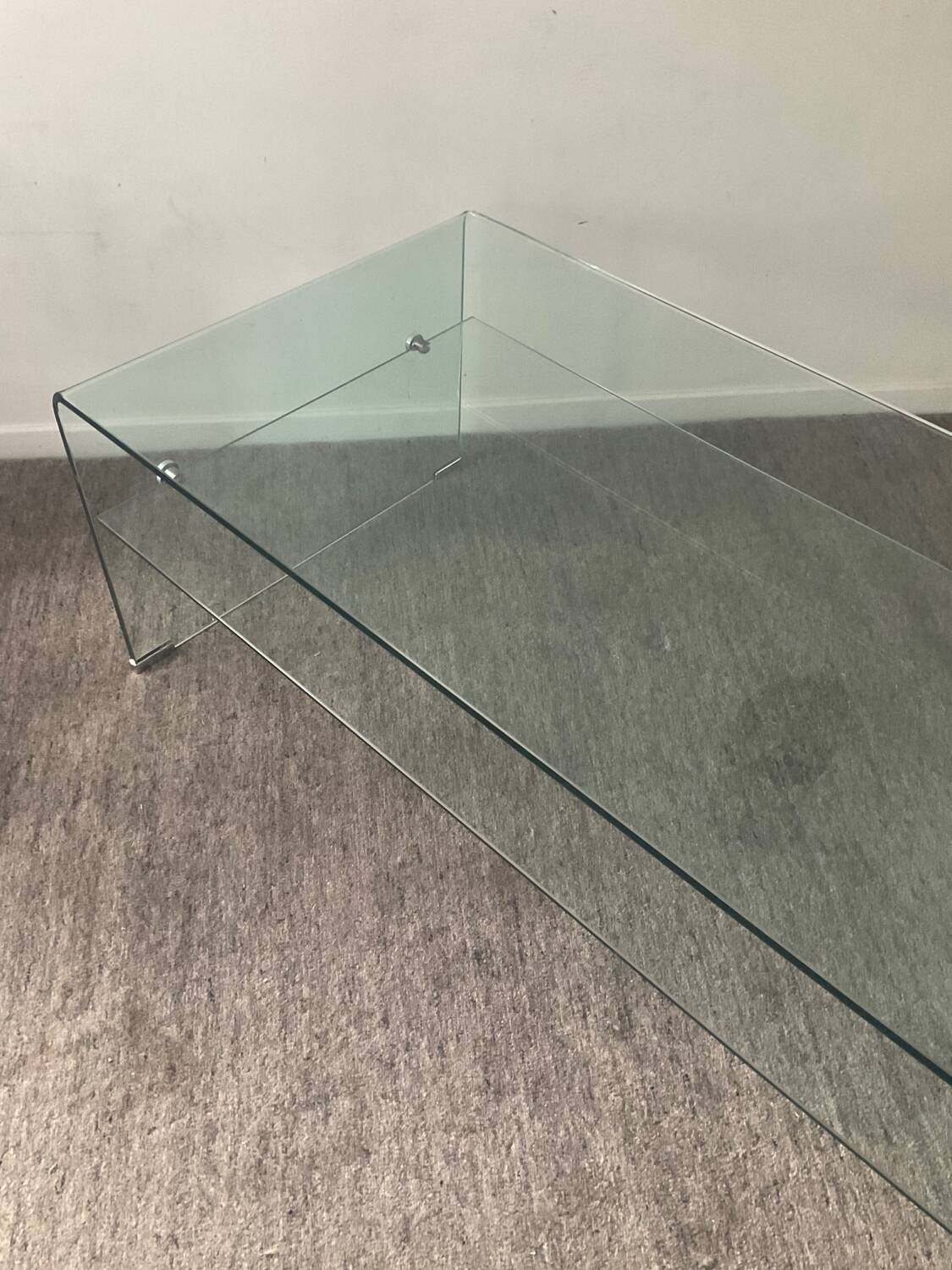 80s Glass Coffee Table
