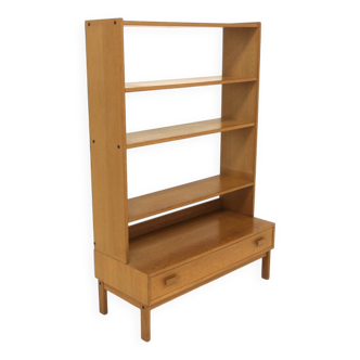 Scandinavian oak bookcase, Sweden, 1960