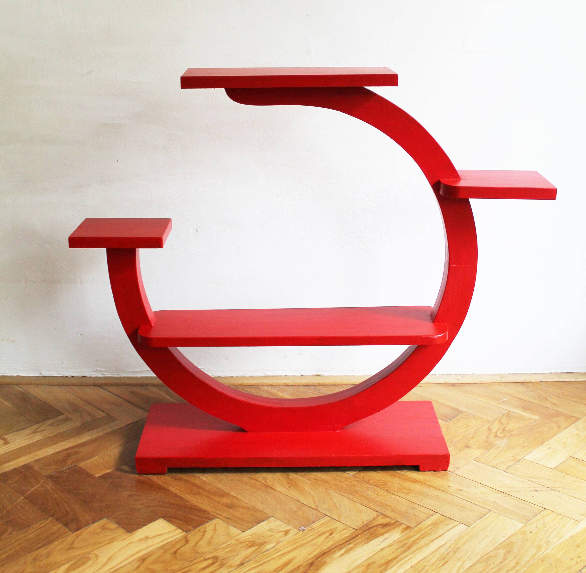Red Modernist Flower Stand