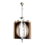 Mid Century Modern chromed chandelier for 3 lights