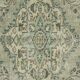 Vintage Turkish Rug Sage Green with Medallion 287 x 193 cm