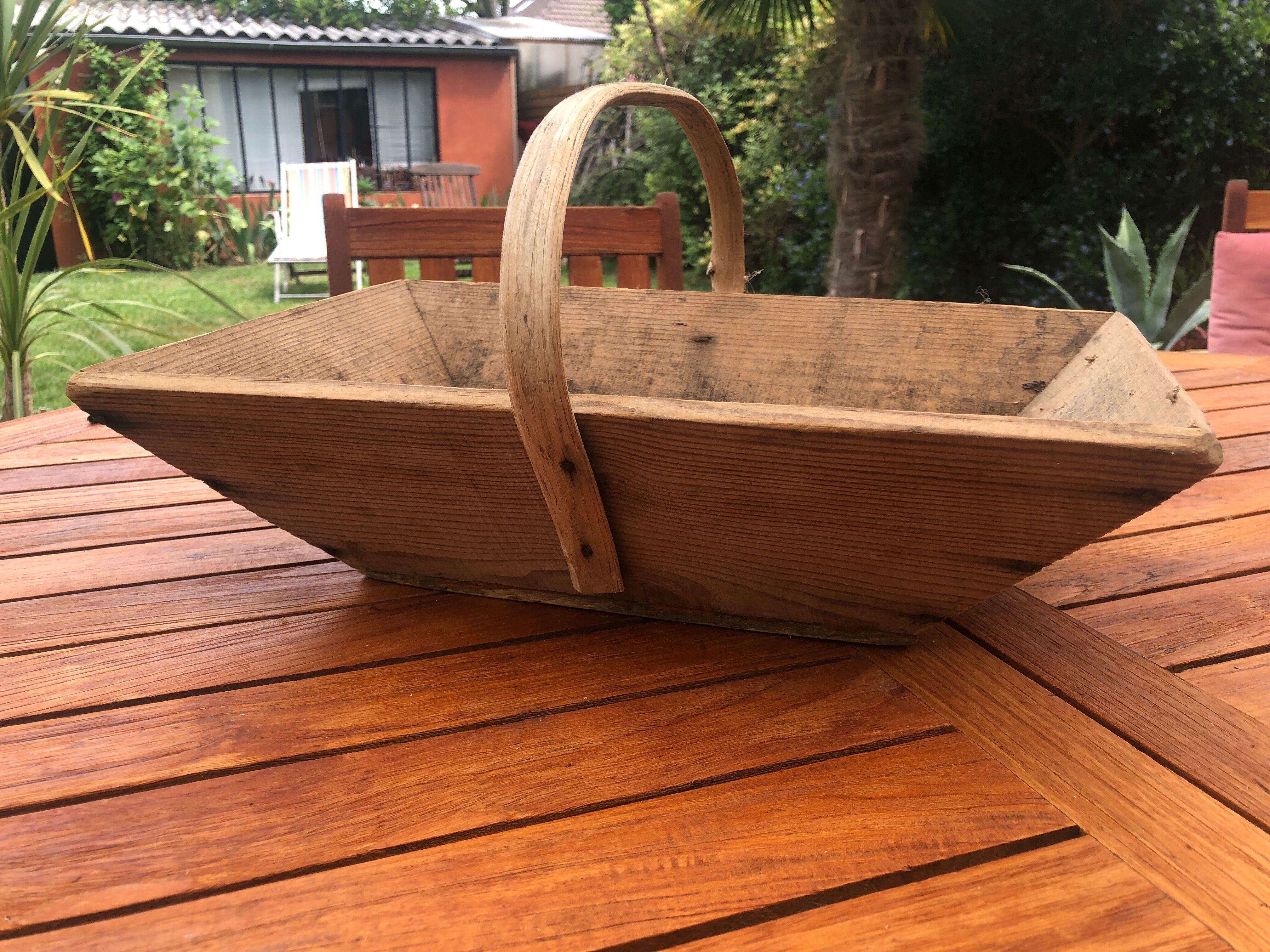 Old wooden basket