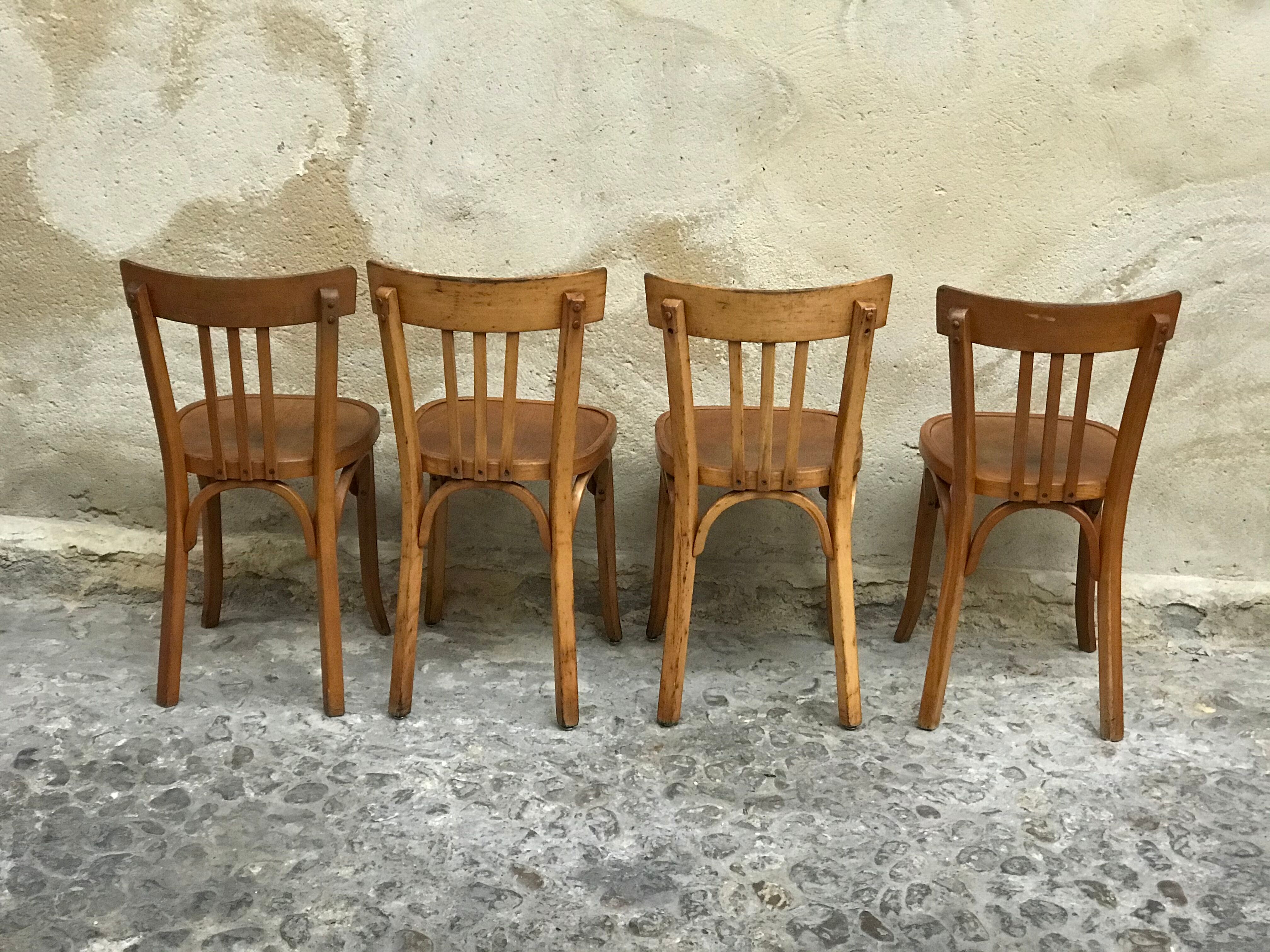 Lot of 4 Baumann chairs