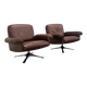 Set cognac leather De Sede DS31 lounge chairs, 1970s