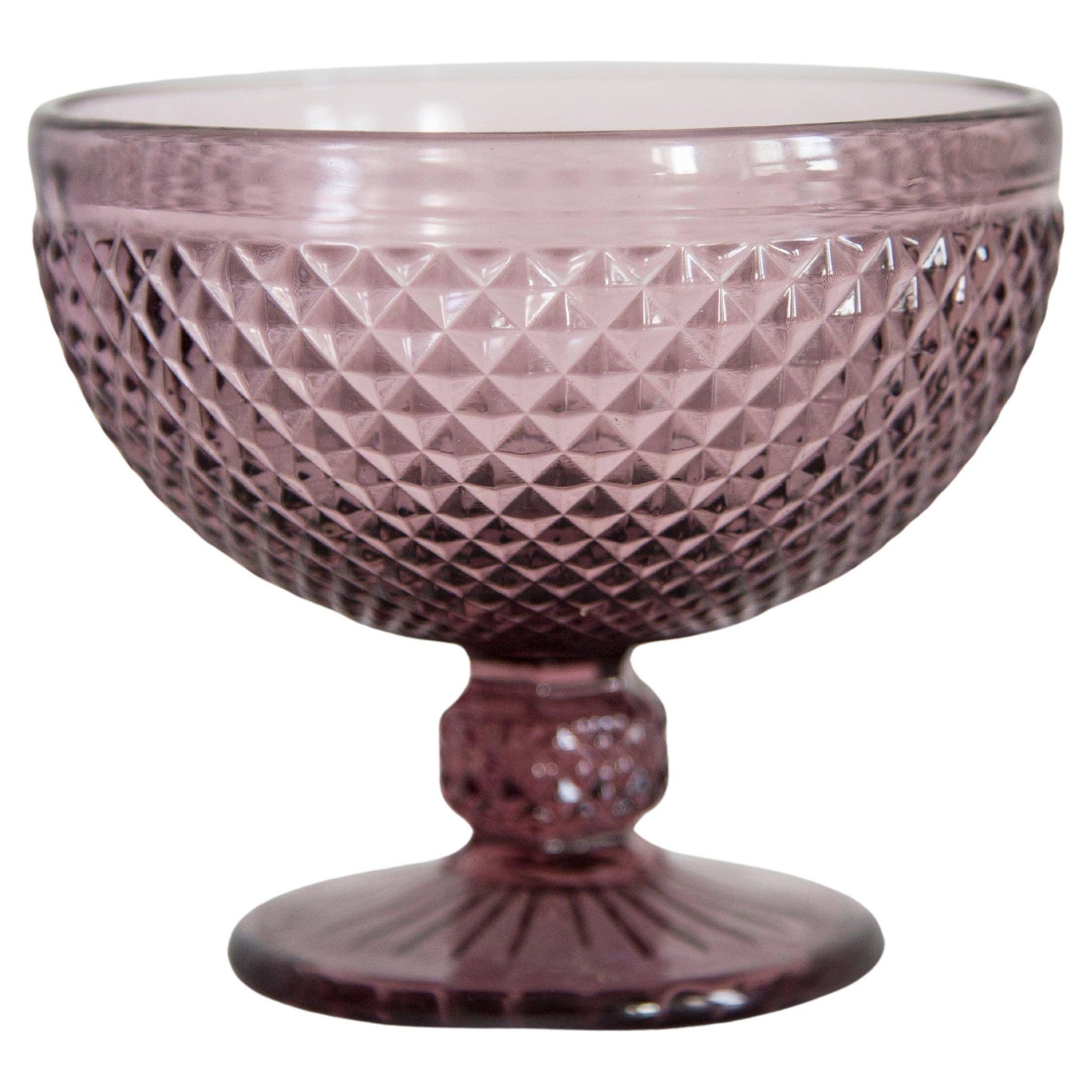 Vintage purple glass sugar bowl from the mid-century, Italy, 1960s.