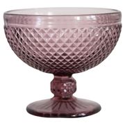 Vintage purple glass sugar bowl from the mid-century, Italy, 1960s.