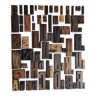 Alphabet, anciennes lettres d'imprimerie en bois , 13 cm