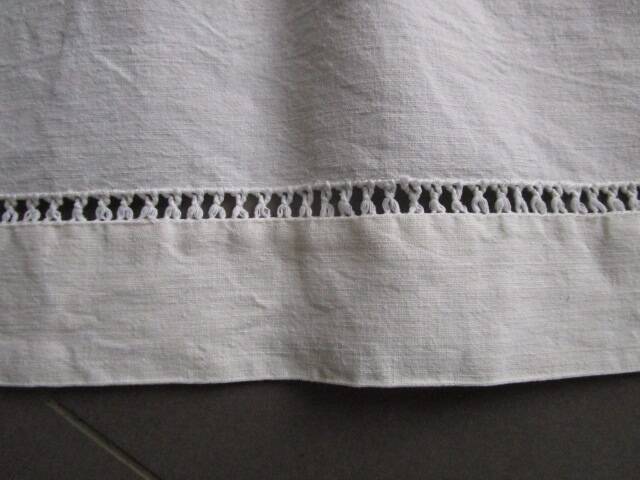 Old single sheet 260x135cm - embroidered back