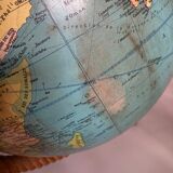 Lamp world map glass and rope 1960