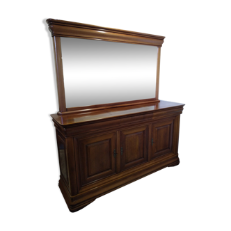 Low sideboard with large mirror