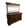 Low sideboard with large mirror