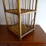 Vintage rattan and wicker laying floor