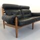 Sofa and Pouffe by E. Merthen, Ire Møbler, Sweden, 1960s