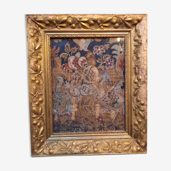 Fragment de tapisserie encadré