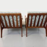Pair of vintage Scandinavian Arne Wahl Iversen armchairs for Komfort teak