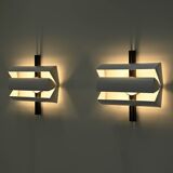 Ensemble de 2 appliques Stria par Ernesto Gismondi pour Artemide, années 1980 Italie.