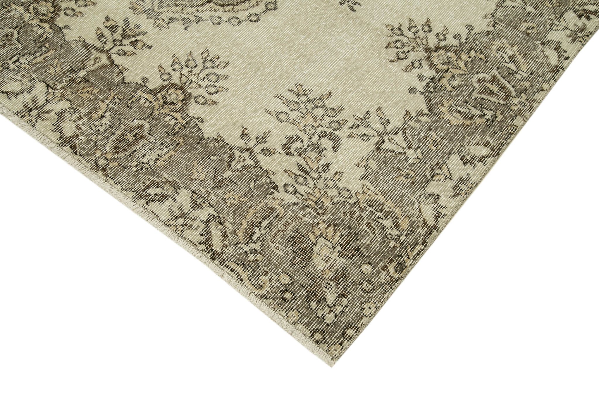 Tapis beige turc noué à la main 156 cm x 257 cm