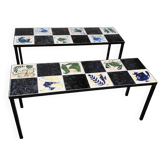 Lot de 2 tables basses Jean-Claude Goualch